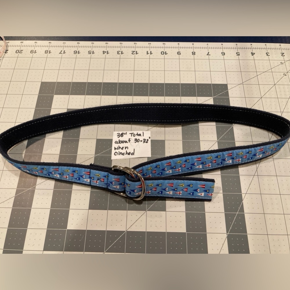 Men's preppy belt sailboat flags size 30 32
